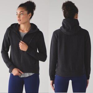 LULULEMON Fleece Please Full Zip Hoodie Jacket in Black